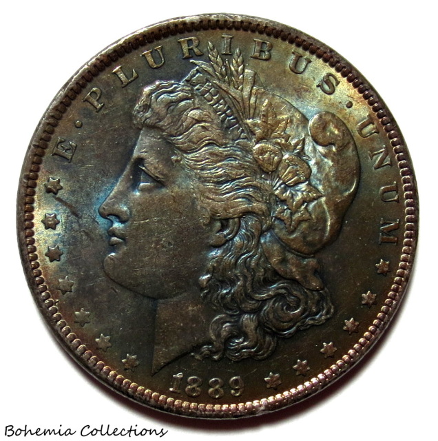 MS64 Toned 1889 Morgan Silver Dollar